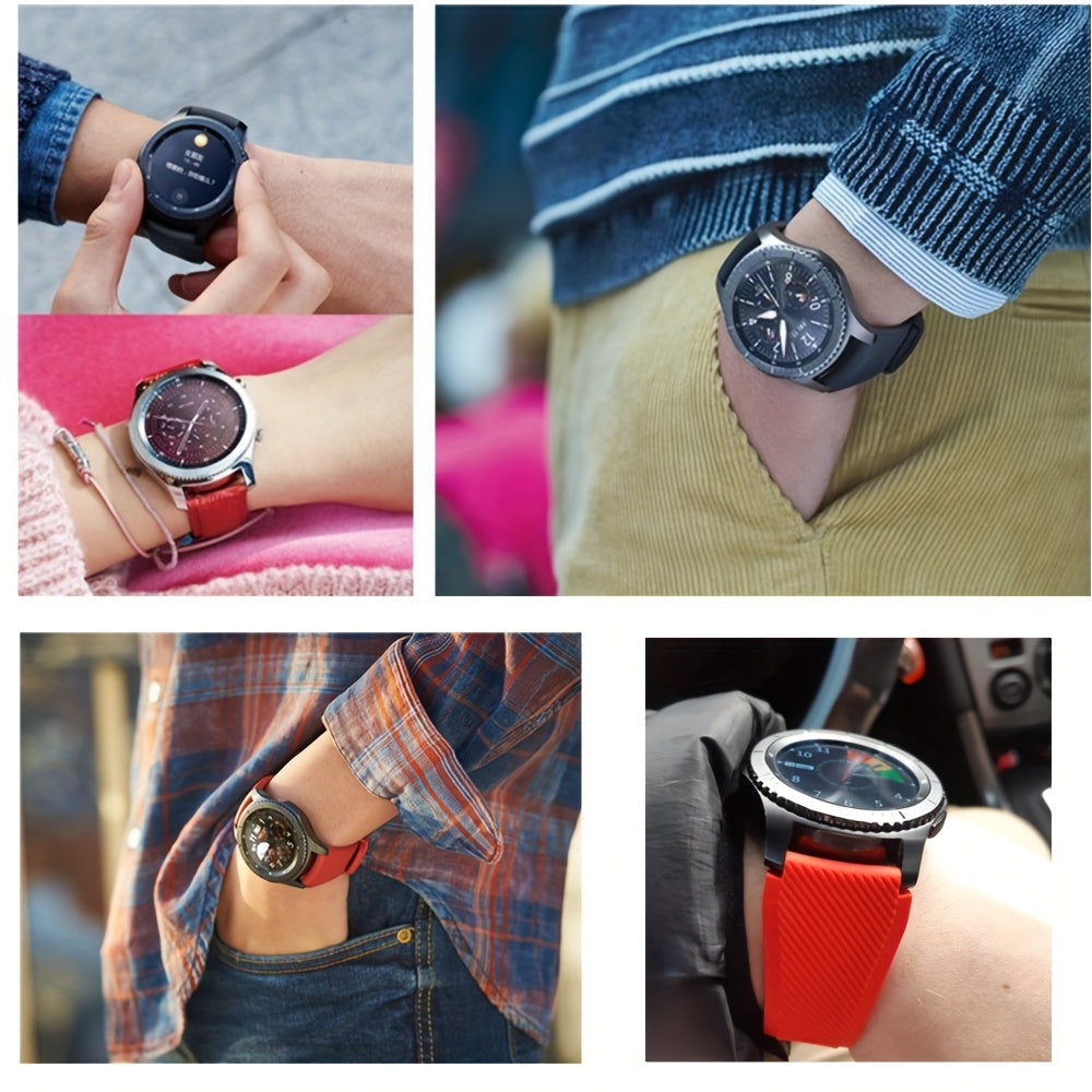 Silicone Watch Strap for Galaxy Watch 4 6 Classic 5 5 Pro 46mm 3 active 2 s3 s2