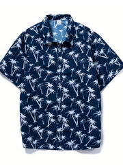 Men's Hawaiian Style Graphic Print Short Sleeve Shirt
