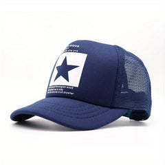 5 Point Star Graphic Mesh Baseball Cap for Summer