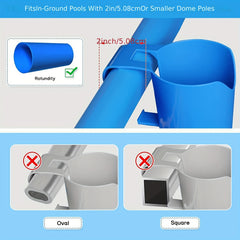 Poolside Storage Basket With Cup Holder Hooks - Fits Most Frame Pools