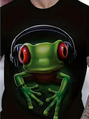 Frog 3D Print Men's Short Sleeve Tee Graphic Tee Men's Summer Clothes