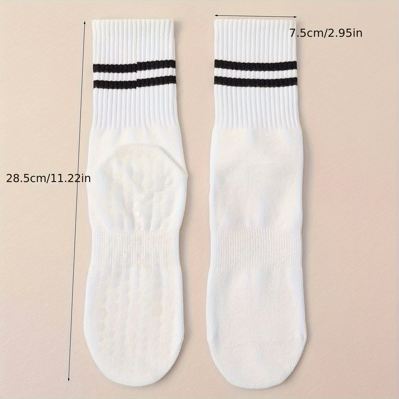 Women's Thermal Long Tube Non Slip Yoga Socks with Grips