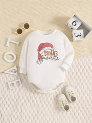 Baby Girl's Santa Cartoon Onesie Romper