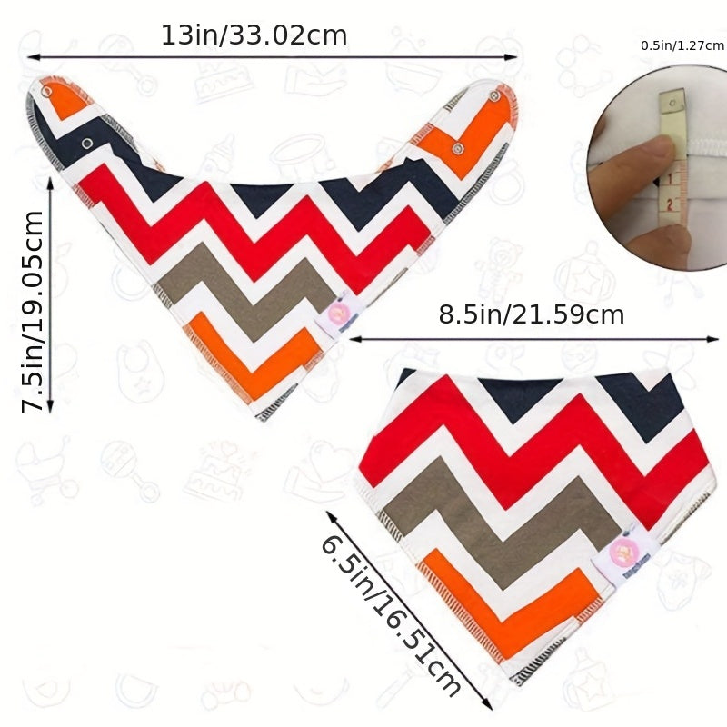 5pcs Baby Cotton Absorbent Bibs Newborn Feeding Bibs