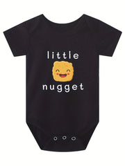 Baby Girls Casual Little Nugget Short Sleeve Round Neck Onesie Clothes