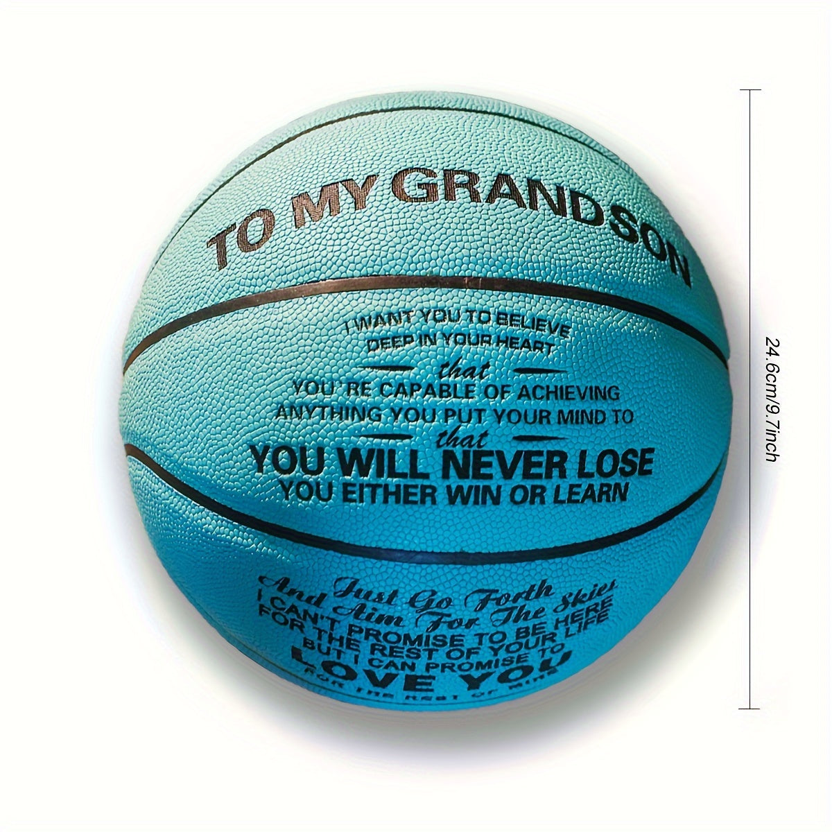 Size 7 Basketball Gift For Grandson - Includes Pump