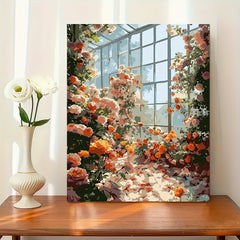 Glass Flower Adult Painting Kit Abstract Landscape Number Painting