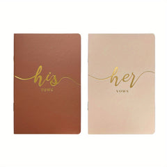 Wedding His And Her Vow Notebook Set Bride And Groom Booklet For Wedding