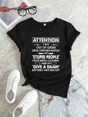 Women's Graphic Sports T-shirt, Round Neck, Short Sleeves