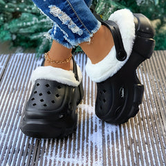 Thickened Warm Hole Shoes Plus Velvet Slippers