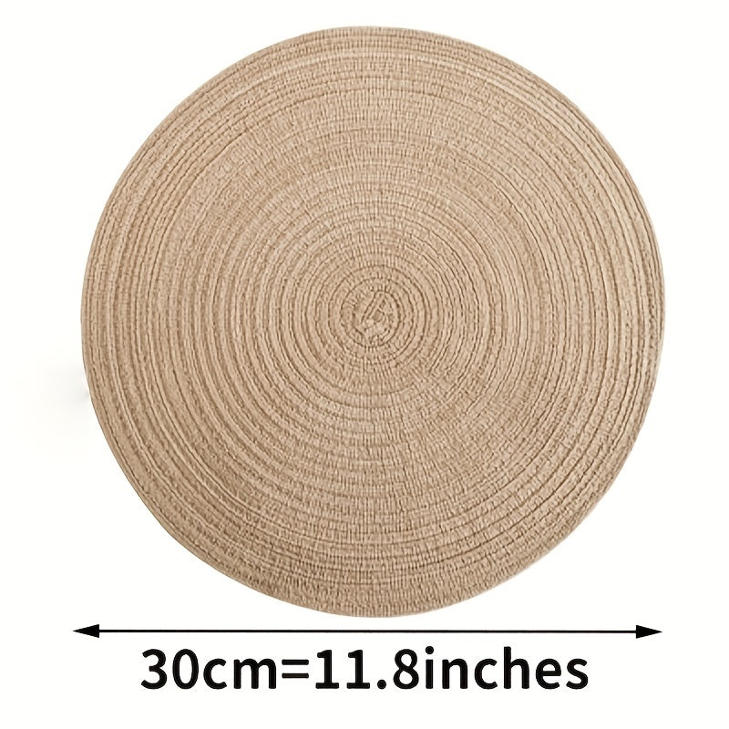 6pcs Heat Resistant Ramie Woven Coasters Set of 6 Decorative Kitchen Supplies
