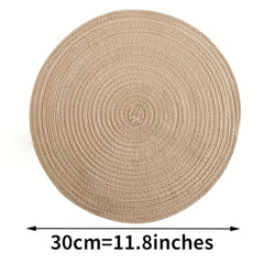 6pcs Heat Resistant Ramie Woven Coasters Set of 6 Decorative Kitchen Supplies