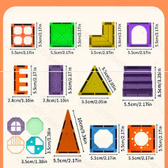Travel Magnetic Blocks Educational DIY Building Toy for Kids Aged 3-8