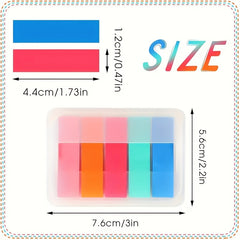 100 Colorful Translucent Sticky Notes Pet Index Stickers