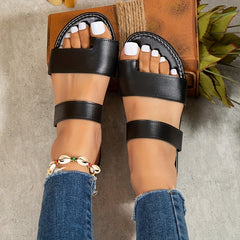Women's Slide Sandals Open Toe Slip On Casual Summer Shoes