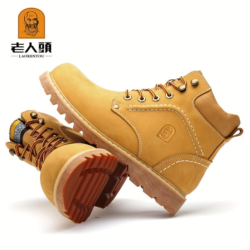 Men's Lace Up Service Combat Boots Rugged Style Army Shoes