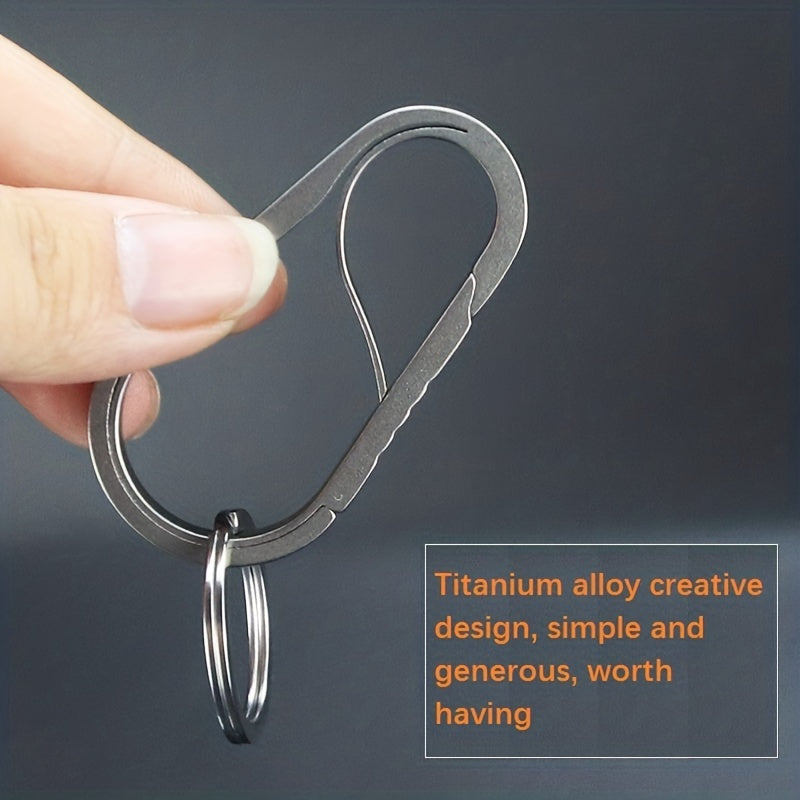 Titanium Alloy Car Key Chain Shrapnel Waist Hanging Key Chain Outdoor Pendant
