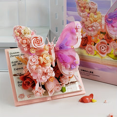 1000 Particle Dream Butterfly Flower Dance Building Blocks Relax Toy for Adults