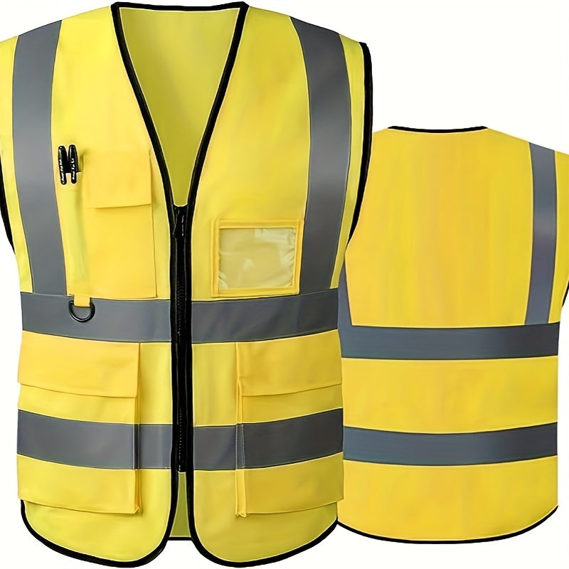 Reflective Safety Vests With Pockets And Zippers