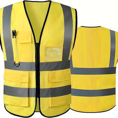 Reflective Safety Vests With Pockets And Zippers