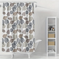 Waterproof Leaves Pattern Shower Curtain