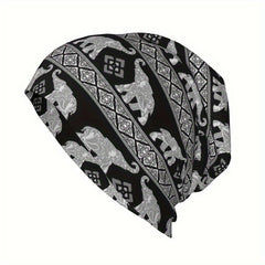Elephant Pattern Beanie Hats Cap For Men Women Skull Beanies Ski Cap