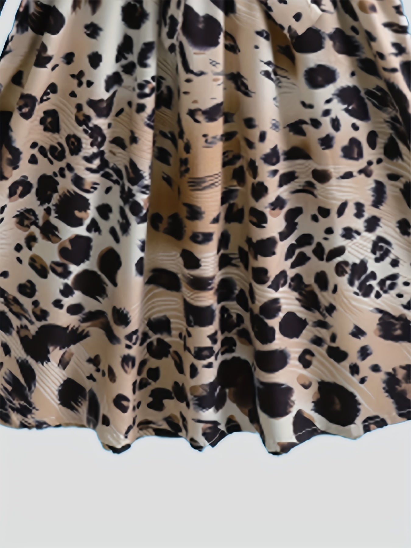 Girls Fall Dress Vintage Leopard Print Long Sleeve Casual Dresses