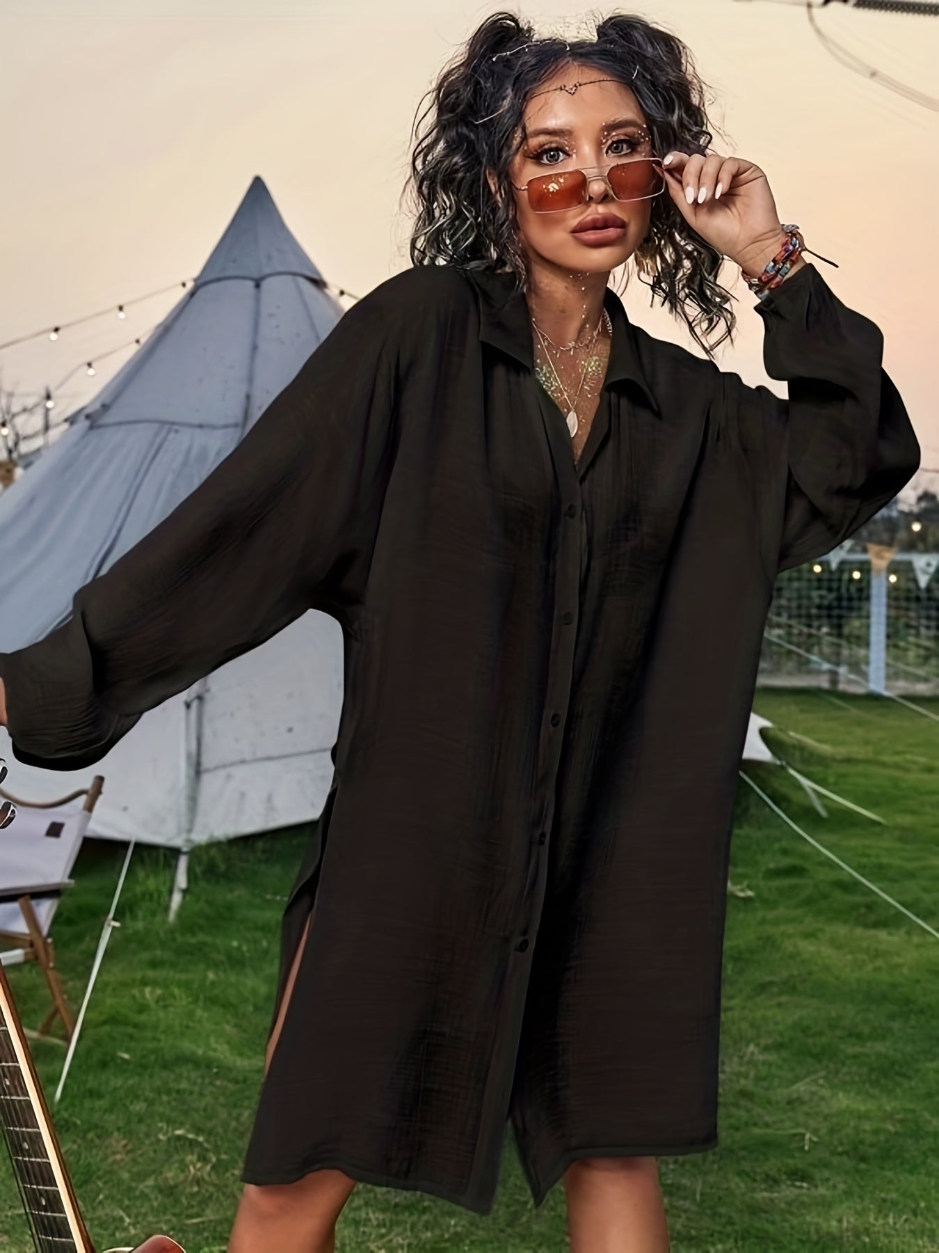 Sheer Rash Guard Cover Up Shirt Beachwear