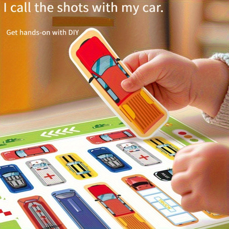 Kids' Car Challenge Puzzle Sliding Board Game