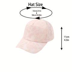 Vintage Flower Embroidery Baseball Cap Hot Stamping Solid Sun Hat Adjustable Dad