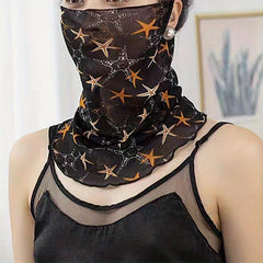 Classic Print Veil Breathable Face Covering Casual Neck Gaiter
