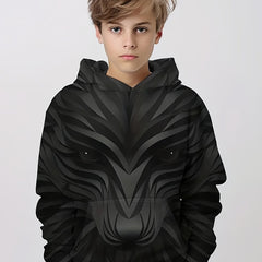 Animal 3D Print Boys Hooded Sweatshirt for Spring Fall Kids