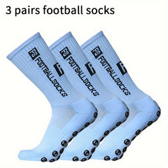 3 Pairs Men's Mid Crew Sport Socks Sweat Absorbing Comfy Breathable Socks