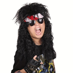 Long Curly 80s Men Rocker Style Wig