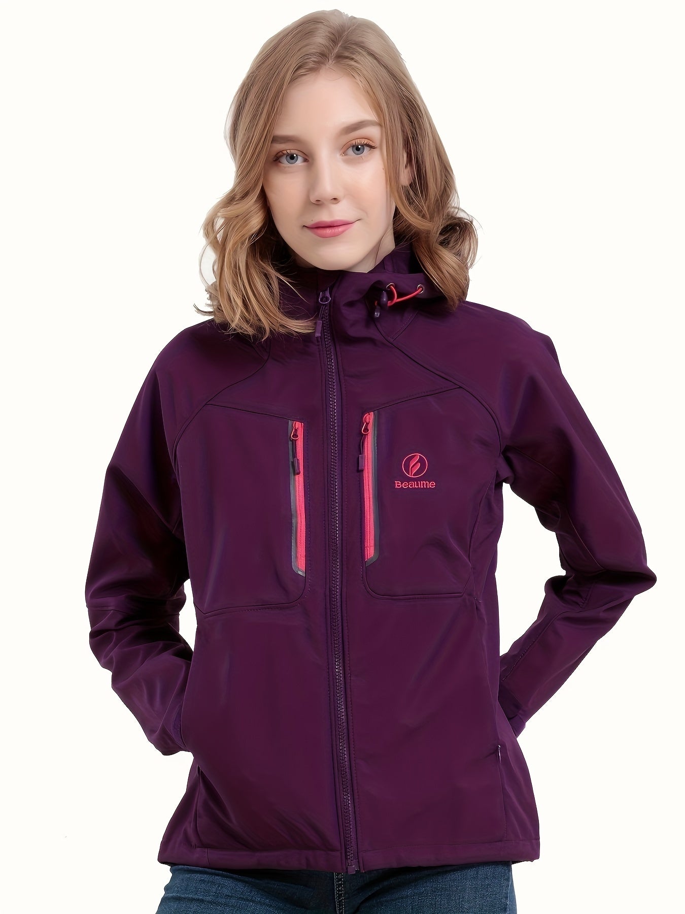 Women's Soft shell Fleece Winter Thermal Hooded Jacket