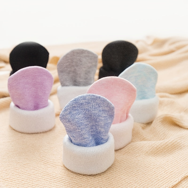 6 Pairs Plush Lined Mid Tube Socks Women's Stockings
