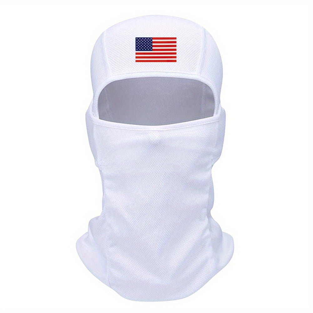 American Flag Print Mask Hood Balaclava Hat Windproof Sun Hat