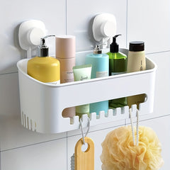 Suction Cup Shower Caddy No Drilling Removable Shower Shelf