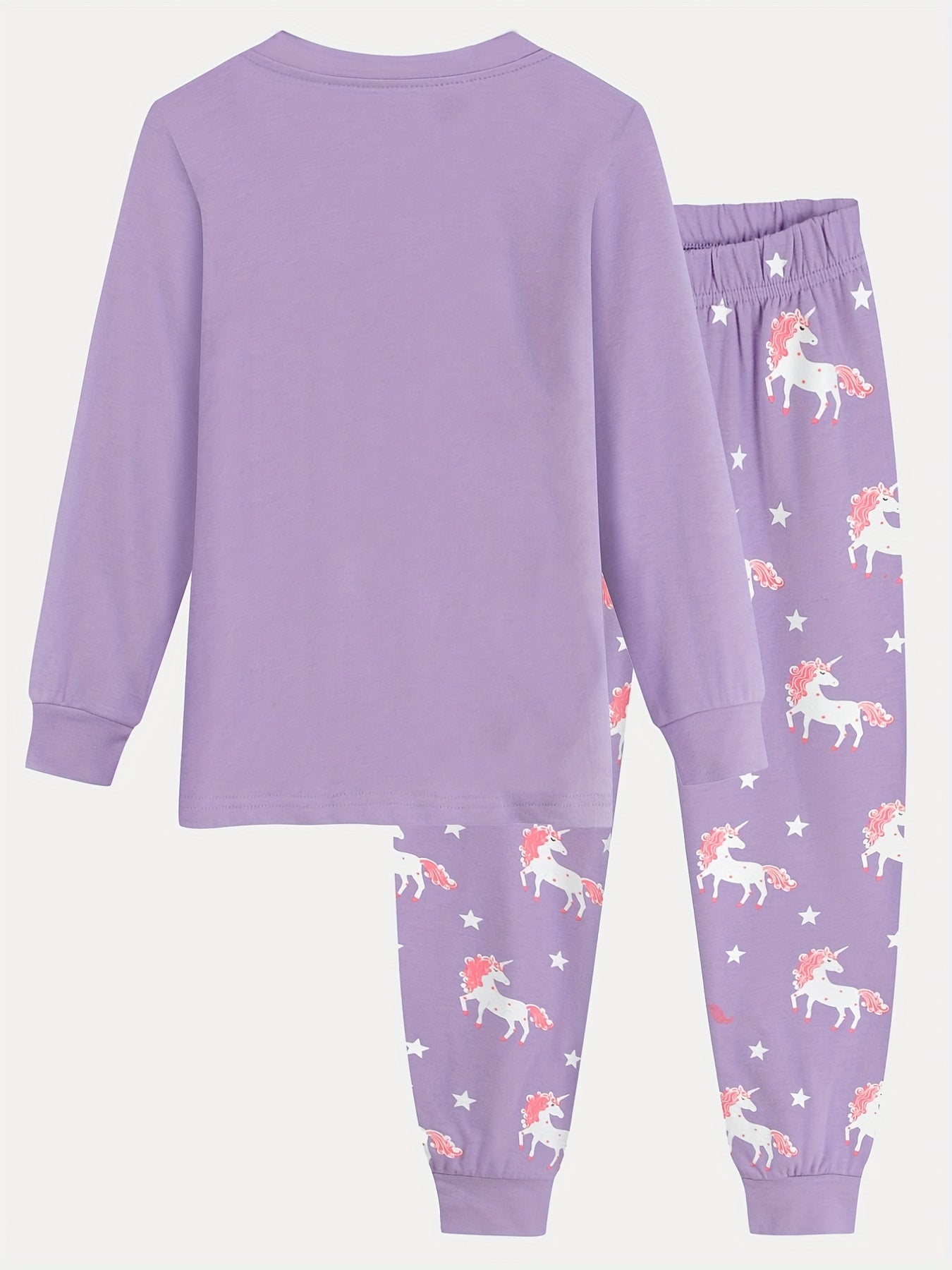 Unicorn Print Pajamas Set for Girls