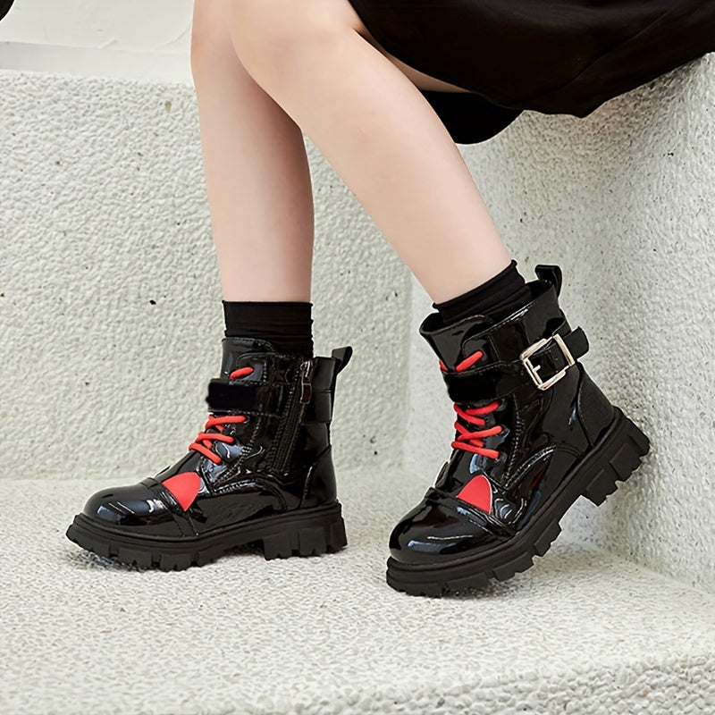 Girls Kids Zipper Boots Non Slip Comfortable