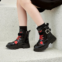 Girls Kids Zipper Boots Non Slip Comfortable