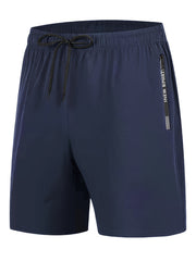 Men's Breathable Solid Shorts With Side Pockets