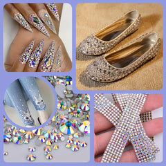 3600pcs AB Nail Art Rhinestones Crystal Gemstones for Nail Accessories