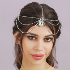 Silver Crystal Headband Tiara Bridal Hairband