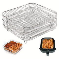 3 Tier Air Fryer Rack 304 Stainless Steel Stackable Dehydrator Racks