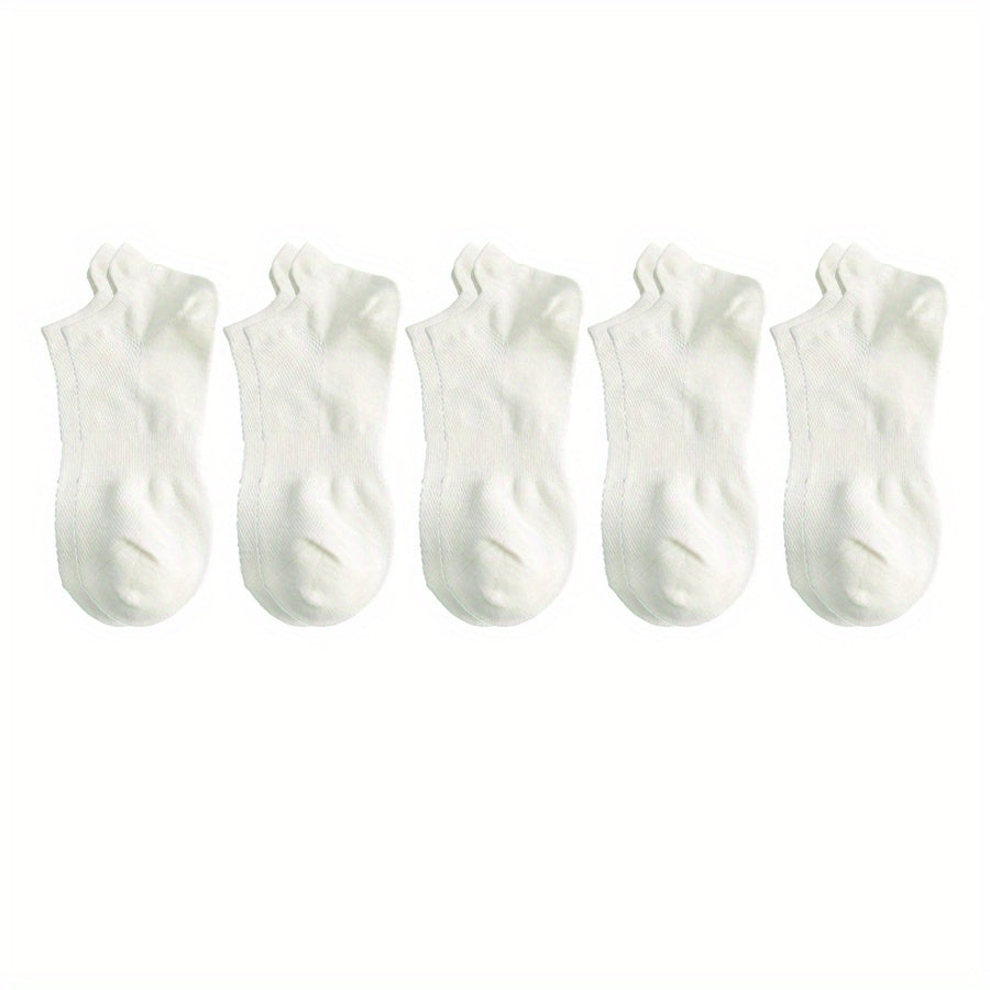 5 Pairs Low Cut Ankle Socks Women's Stockings & Hosiery