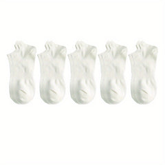 5 Pairs Low Cut Ankle Socks Women's Stockings & Hosiery