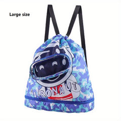 Kids Swimming Bag Waterproof Cartoon Beach Backpack