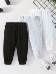 Baby Boy's Letter Print Trousers Comfy Casual Pants