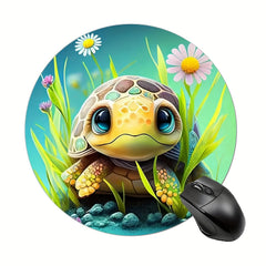 Cartoon Turtle Gaming Mouse Pad Non slip Rubber Base Waterproof Mouse Pad